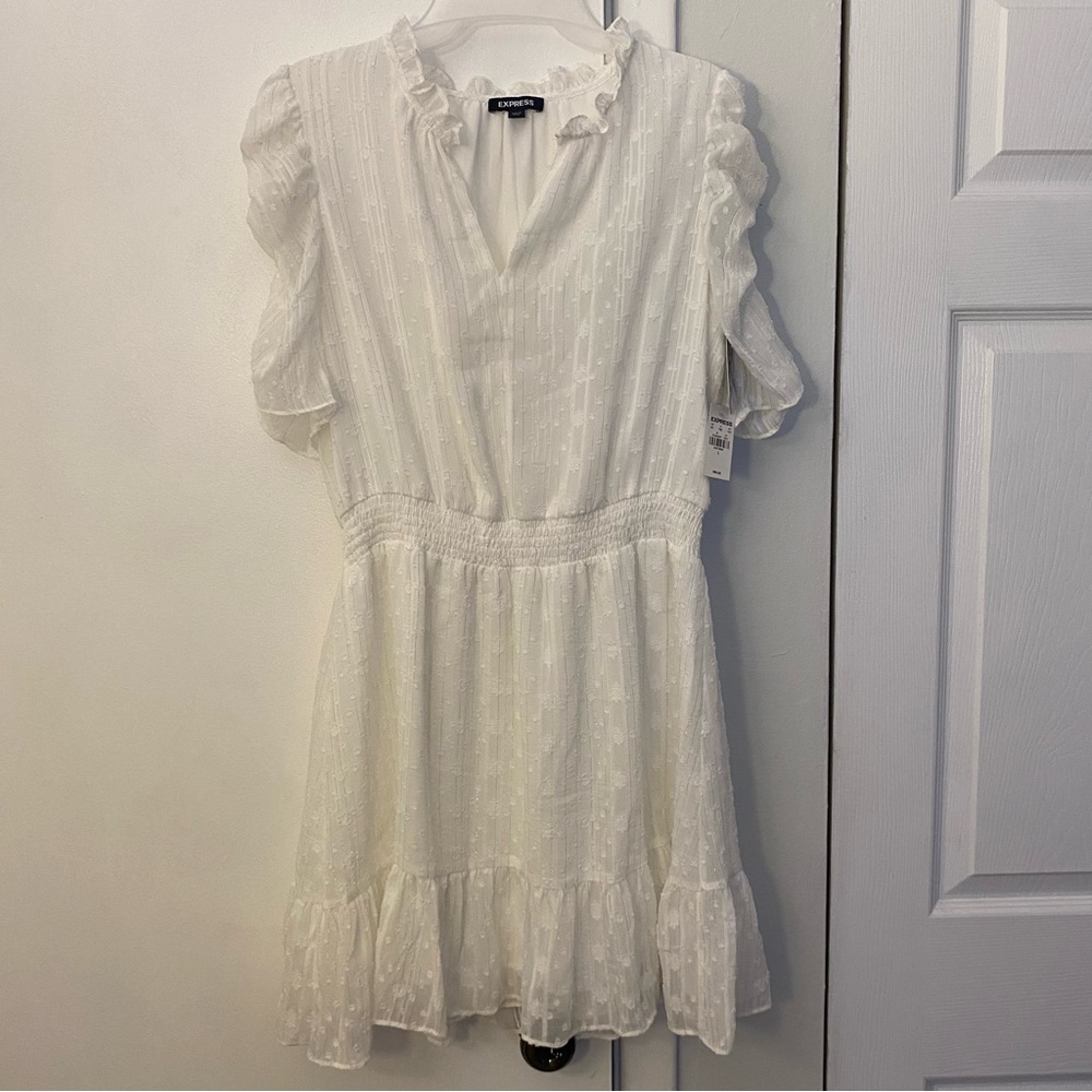 NWT Express white dress, size L